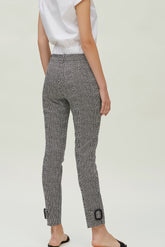 BICOLOR STRETCH COTTON CROPPED TROUSERS